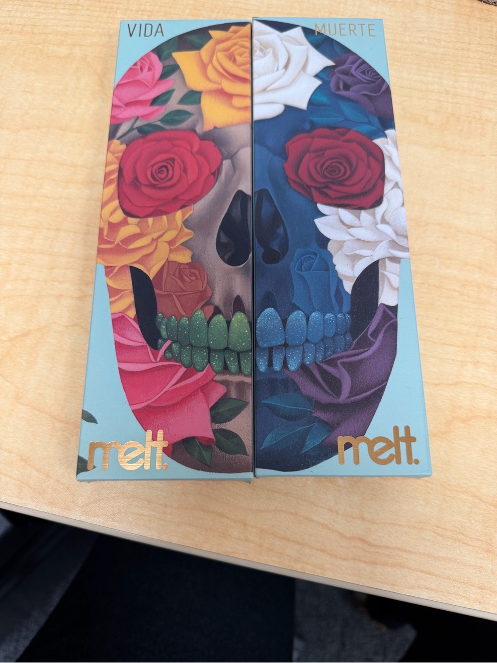 Melt Cosmetics Vida y Muerte Eyeshadow Palette - Multicolor Roses & Skulls NIB
